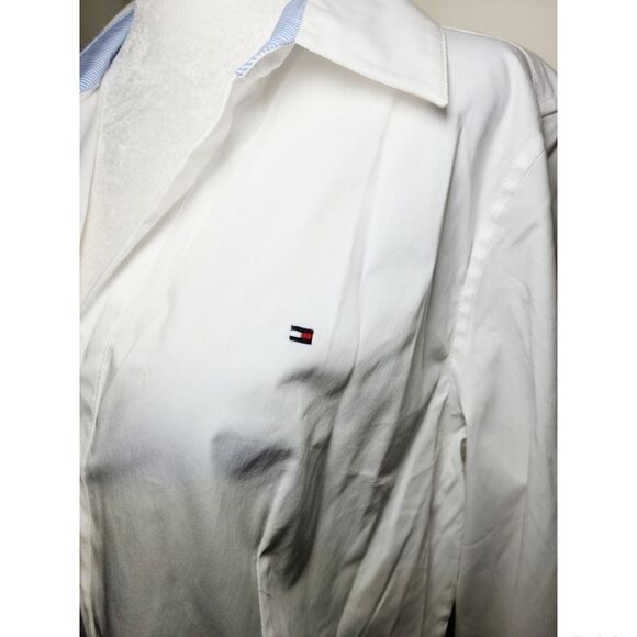 NWT|Tommy Hilfiger Collared White Button Down Shirt, MEDIUM - Picture 5 of 7